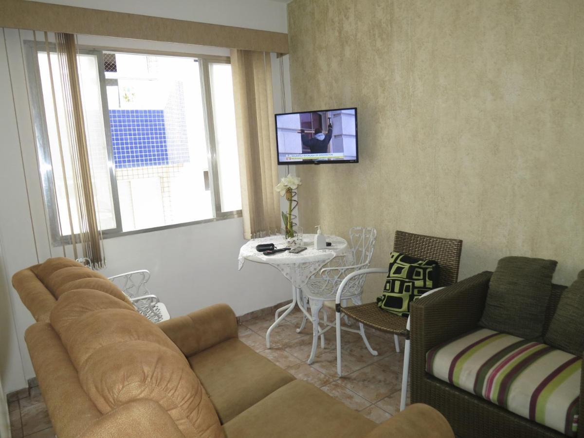 Apto Canto Do Forte - Praia Grande - Local Privilegiado - 100 Metros Da Praia - Internet Inclusa Kültér fotó